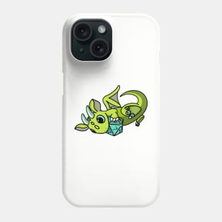 Flying Cute Green and Blue Dice Goblin Dragon Baby Phone Case