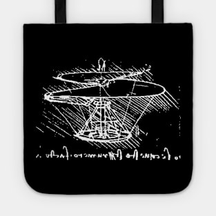 Da Vinci Helicopter (white) Tote