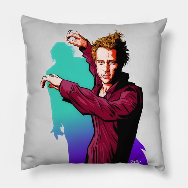 Heath Ledger - An illustration by Paul Cemmick Pillow by PLAYDIGITAL2020