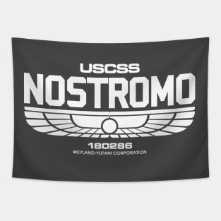 WeyLand -Yutani Nostromo white logo Tapestry