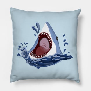 Breaching Great White Shark Pillow