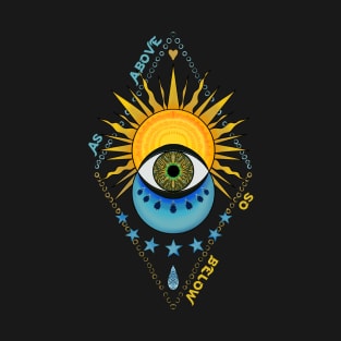 As above, so below. The moon and the Sun T-Shirt