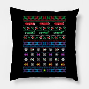 Frogger Ugly Christmas Sweater Pillow