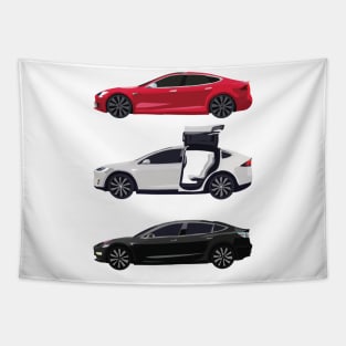 Minimalist Tesla 02 Tapestry