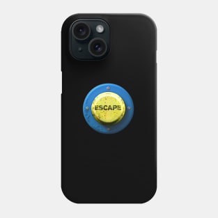 Escape Button No. 1: Sometimes We All Need One of These on a Dark Background Phone Case