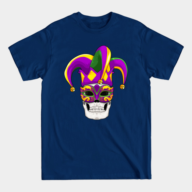 Disover Skull Mardi Gras Jester Joker Louisiana Carnival Festival - Skull Mardi Gras - T-Shirt