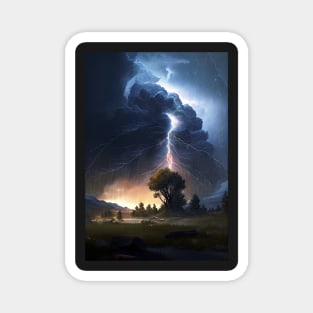 Thunder and Lightning Landscape Tee Magnet