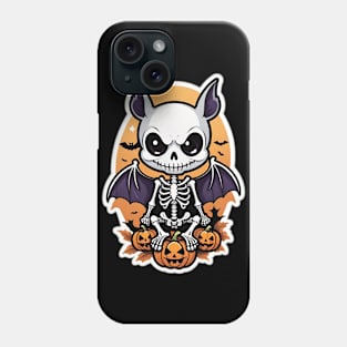 Halloween Skeleton Bat Phone Case