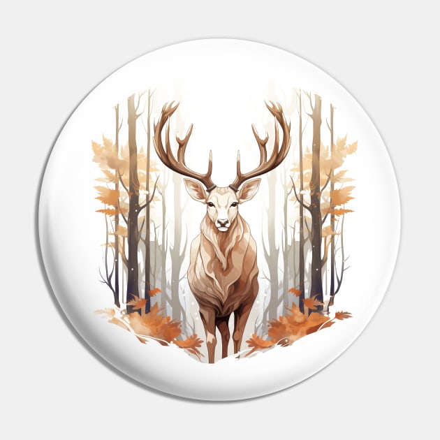 Deer And Forest Pin by zooleisurelife