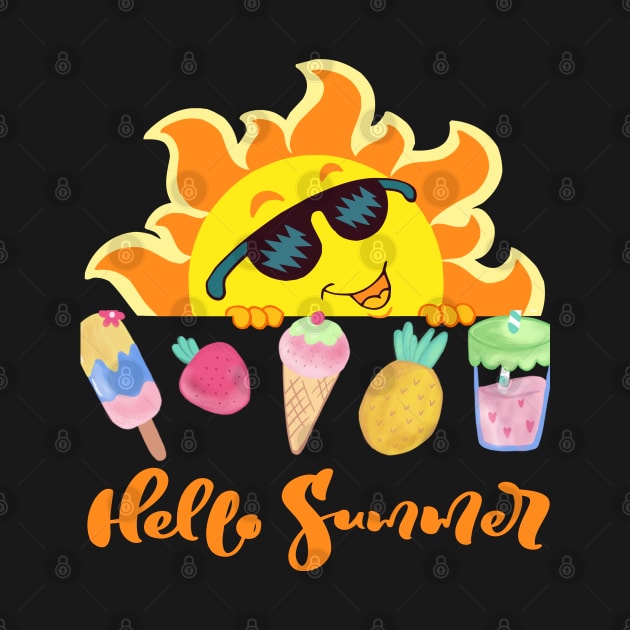 hello summer hello holidays by kamedprint