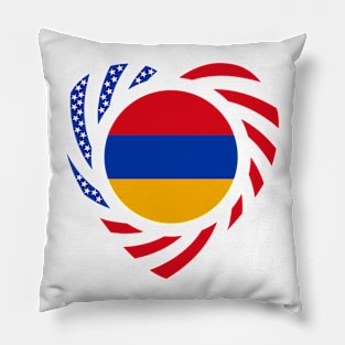 Armenian Multinational Patriot Flag Series (Heart) Pillow