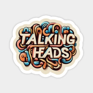 Talking Heads Typography Design Magnet