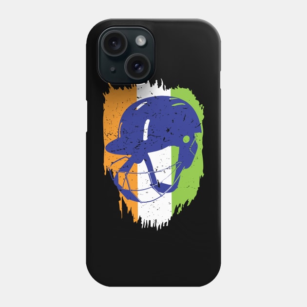 India Indian Cricket Player Batsman Helmet Design Phone Case by alltheprints