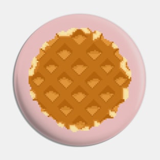 Belgian waffle pixel art food design Pin