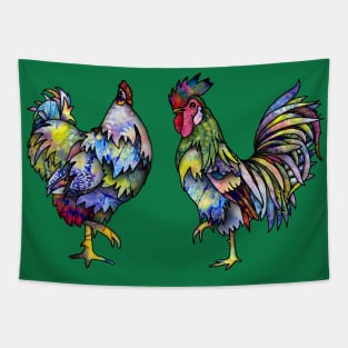 Hen and Rooster Tapestry