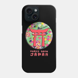 Torii Gates Japanese Sacred Shinto Shrine Japan Floral Pattern Chrysanthemum Cherry Blossom 52 Phone Case