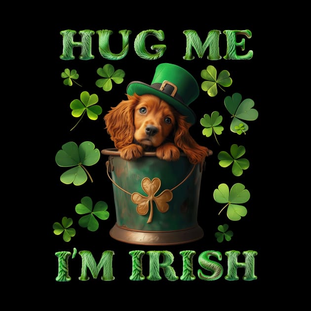 St. Patrick’s Day Irish setter puppy by PetsArt