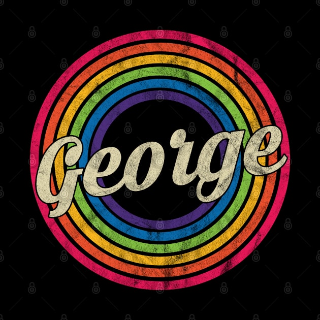 George - Retro Rainbow Faded-Style by MaydenArt