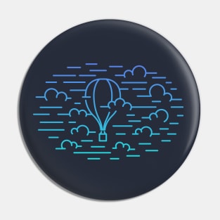 Gradient blue blimp Pin