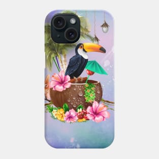 Tropical design with toucan Phone Case