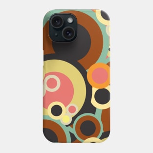 Groovy Retro circles pattern Abstract Mid Century color palette Phone Case