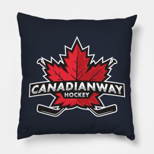 Canadian Hockey Maple Leaf Pillow