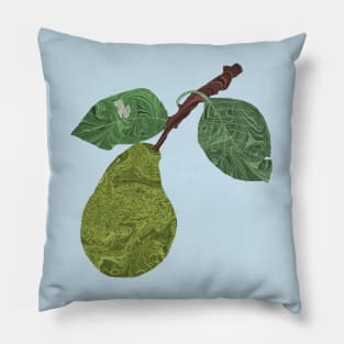 Wabi Sabi Marbled Paper Pear Pillow