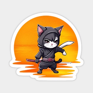 A Ninja Kitten Magnet