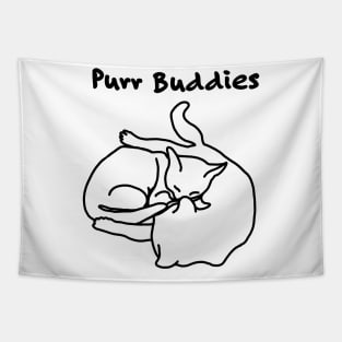 Purr Buddies Cat Doodle Tapestry