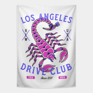 Los Angeles Drive Club" - Vintage Scorpion Tattoo Art Tapestry