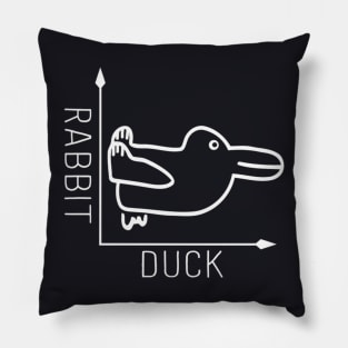 Wittgenstein Rabbit Duck Illusion Pillow