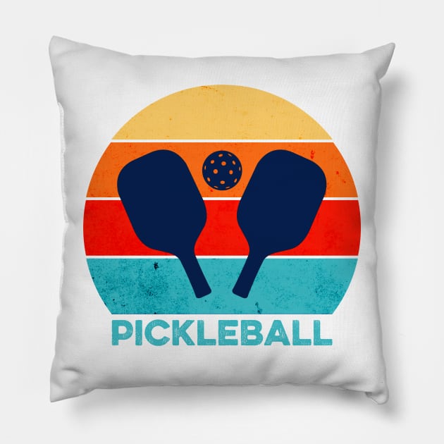 Vintage Pickleball Pillow by Cute Tees Kawaii