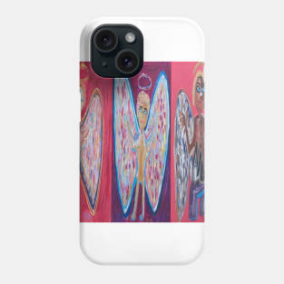 three angels white black arabic Phone Case