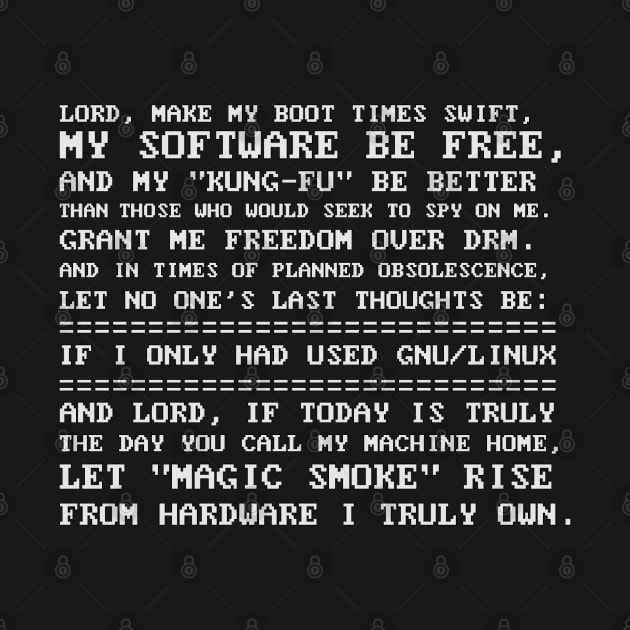 GNU/Linux Prayer by TheOuterLinux