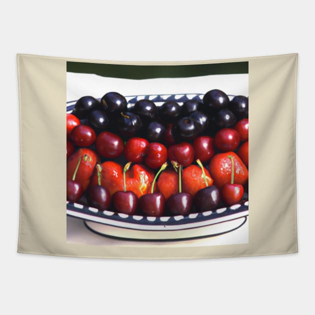 cherry size chart Tapestry by tearbytea