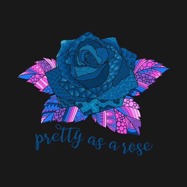 Pretty as a Rose - Blue by AlondraHanley