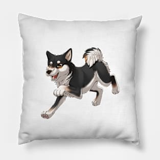 Black and Tan Shiba Inu Running Pillow