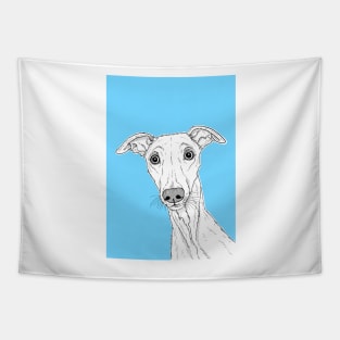 Whippet Dog Portrait Tapestry