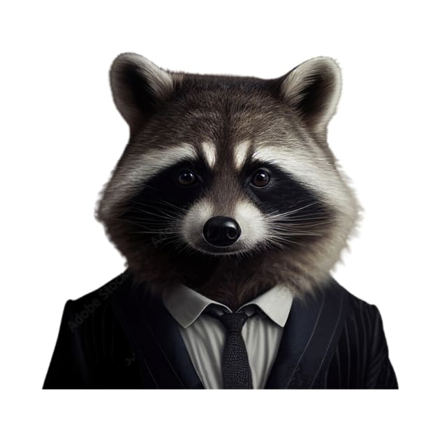 racoon in a suite by coolstuff100