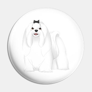 Maltese Dog Pin