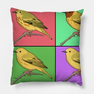 Warhol Birds - Yellow Warbler Pillow