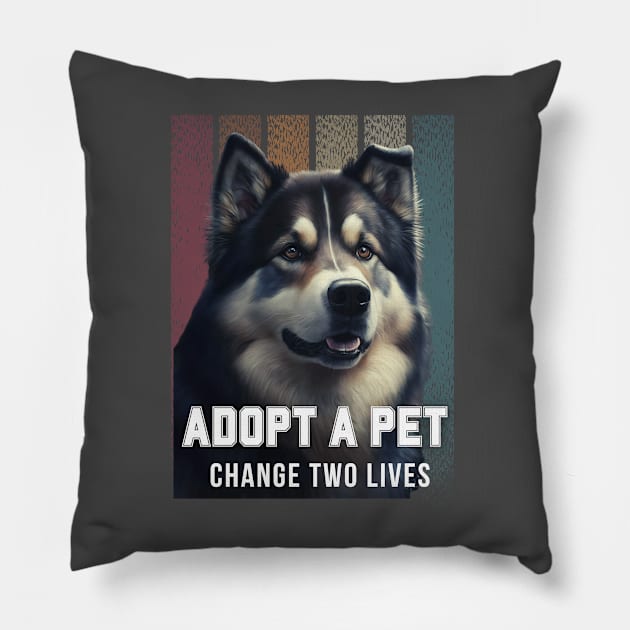 Adopt a pet - Change two lives Pillow by Something Clever