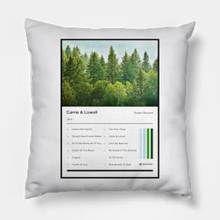 Carrie & Lowell Tracklist Pillow