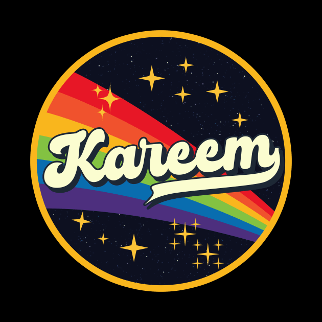 Kareem // Rainbow In Space Vintage Style by LMW Art