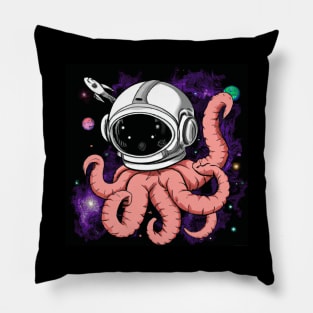 Octopus Astronaut Head Pillow