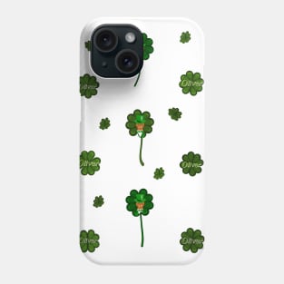 Oliver The Otter Shamrock Pattern for Saint Patricks Day Phone Case