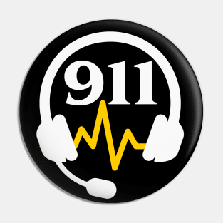 911 Dispatcher Thin Gold Line Heartbeat Pocket Gift for Police Dispatch and Sheriff 911 First Responder Pin