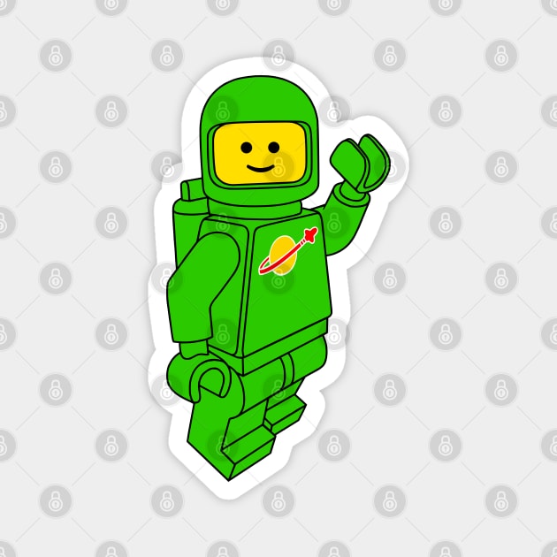 Spaceman! (Green) Magnet by HenriDefense