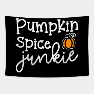 Pumpkin Spice Junkie Fall Autumn Halloween Cute Funny Tapestry