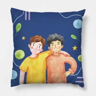 Friendship Hand Drawn Pillow